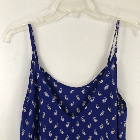 Emetla Blue and White Floral Tank Dress Medium - Picture 5 of 8